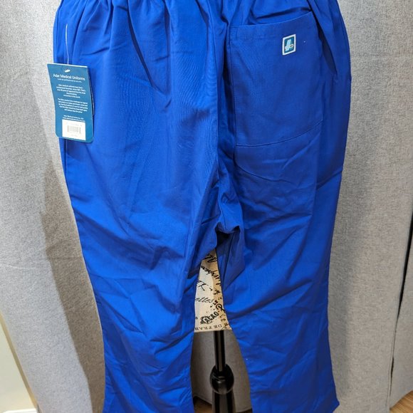 Adar Pro Scrubs for Women Men Pants Scrub Pants medium elastic waist blue New wi - Picture 2 of 4